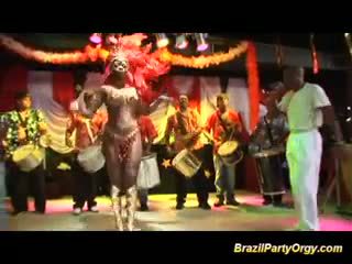 Brasileña carneval fiesta orgía