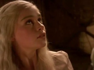 Emilia clarke sebenar seks tempat kejadian - permainan daripada thrones